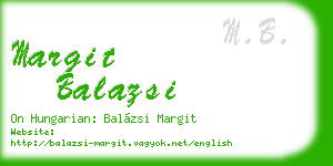 margit balazsi business card